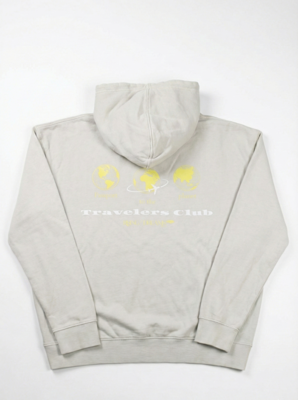 Sudadera Travelers Club Oversize de Rising Dreams en color gris Stone Washed