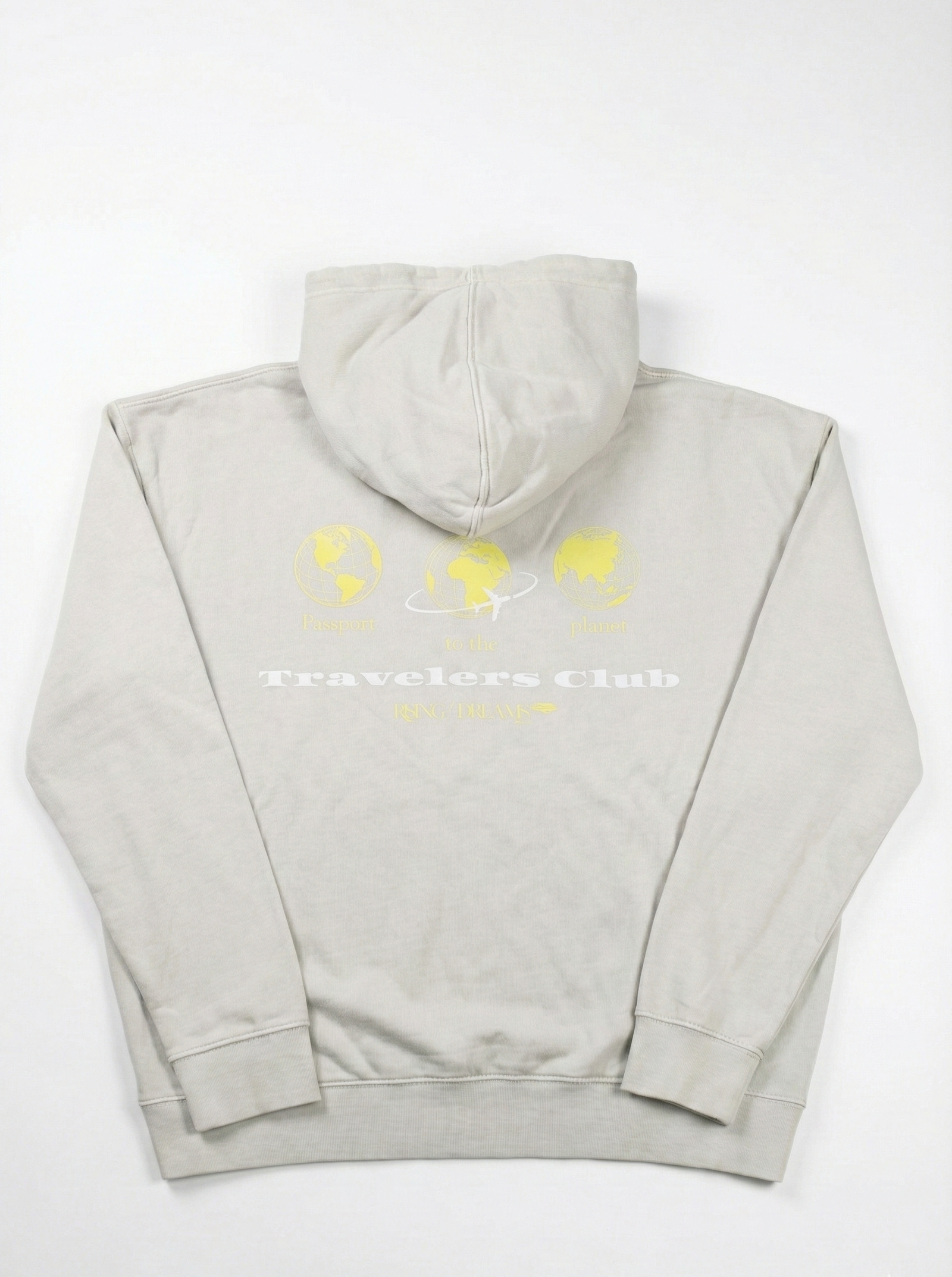 Sudadera Travelers Club Oversize de Rising Dreams en color gris Stone Washed