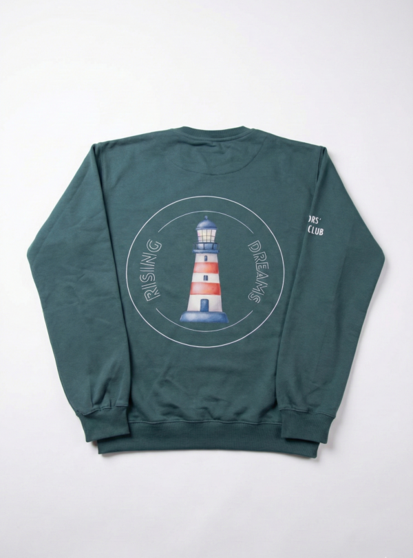 Crewneck Sailors' Club Regular Fit de Rising Dreams en color verde agua
