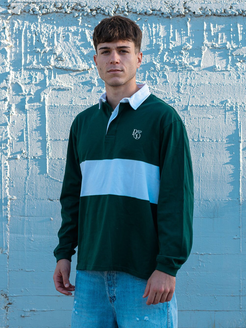 Polo Rising Dreams Heritage Oversize verde con símbolo bordado